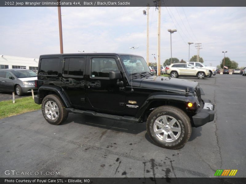 Black / Black/Dark Saddle 2012 Jeep Wrangler Unlimited Sahara 4x4