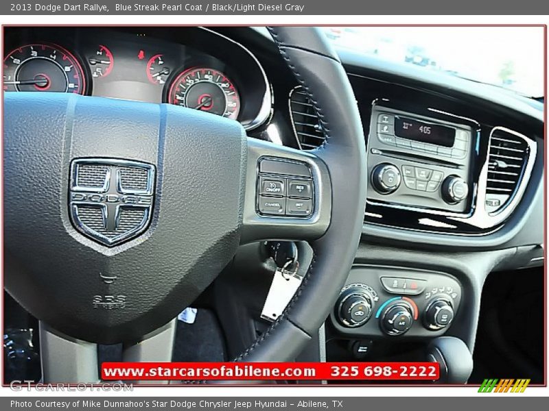 Blue Streak Pearl Coat / Black/Light Diesel Gray 2013 Dodge Dart Rallye