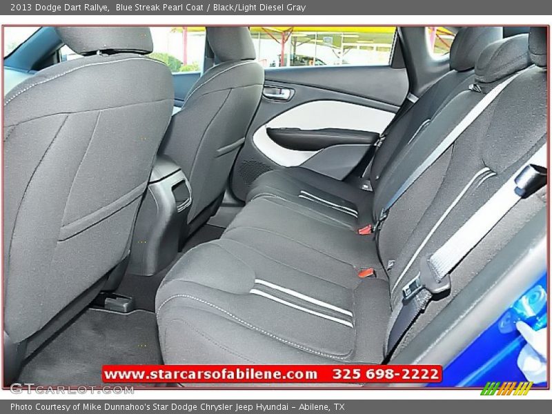 Blue Streak Pearl Coat / Black/Light Diesel Gray 2013 Dodge Dart Rallye