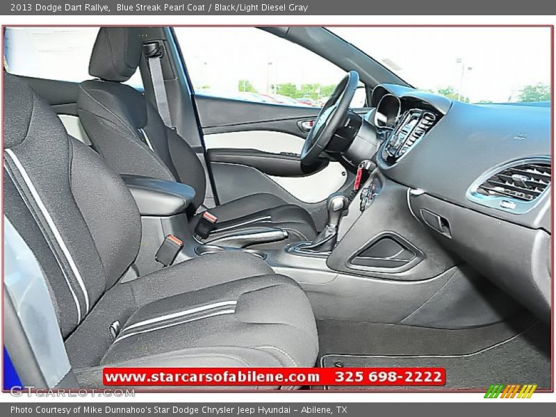 Blue Streak Pearl Coat / Black/Light Diesel Gray 2013 Dodge Dart Rallye