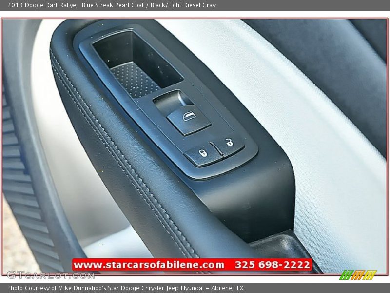 Blue Streak Pearl Coat / Black/Light Diesel Gray 2013 Dodge Dart Rallye