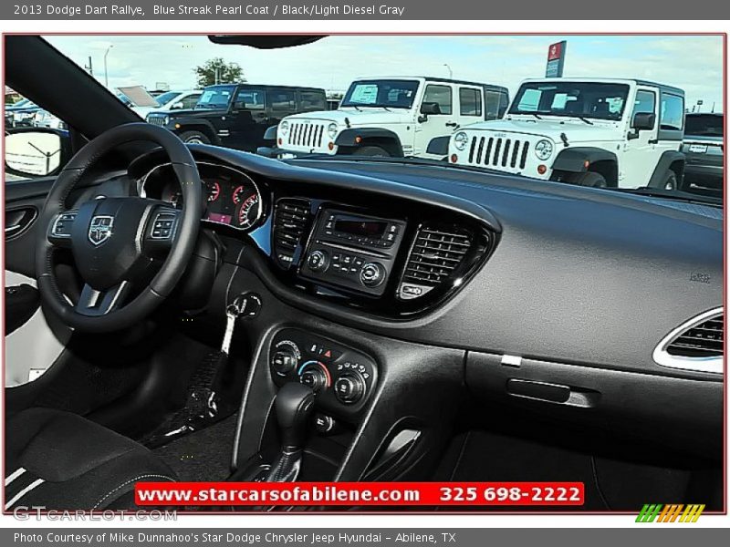 Blue Streak Pearl Coat / Black/Light Diesel Gray 2013 Dodge Dart Rallye