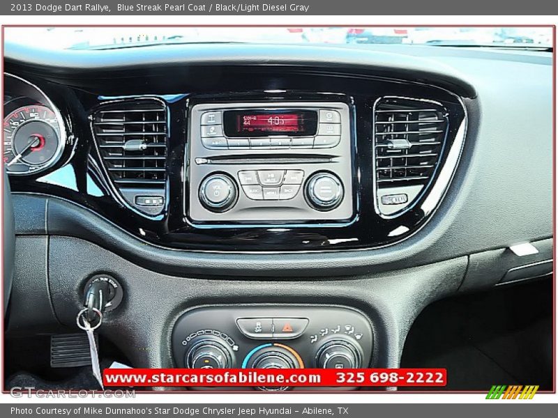 Blue Streak Pearl Coat / Black/Light Diesel Gray 2013 Dodge Dart Rallye