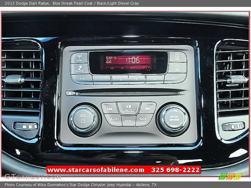 Blue Streak Pearl Coat / Black/Light Diesel Gray 2013 Dodge Dart Rallye