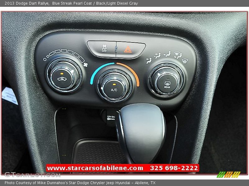 Blue Streak Pearl Coat / Black/Light Diesel Gray 2013 Dodge Dart Rallye