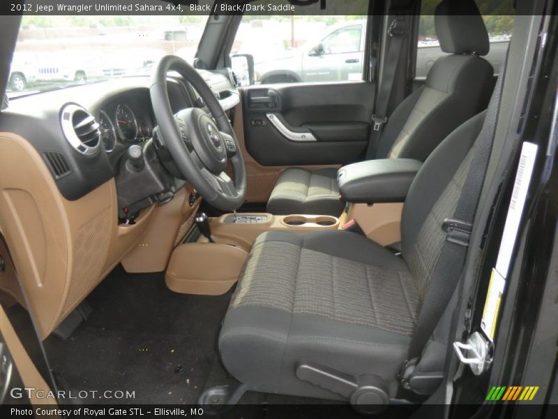 Black / Black/Dark Saddle 2012 Jeep Wrangler Unlimited Sahara 4x4
