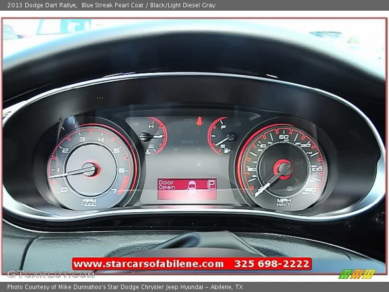 Blue Streak Pearl Coat / Black/Light Diesel Gray 2013 Dodge Dart Rallye