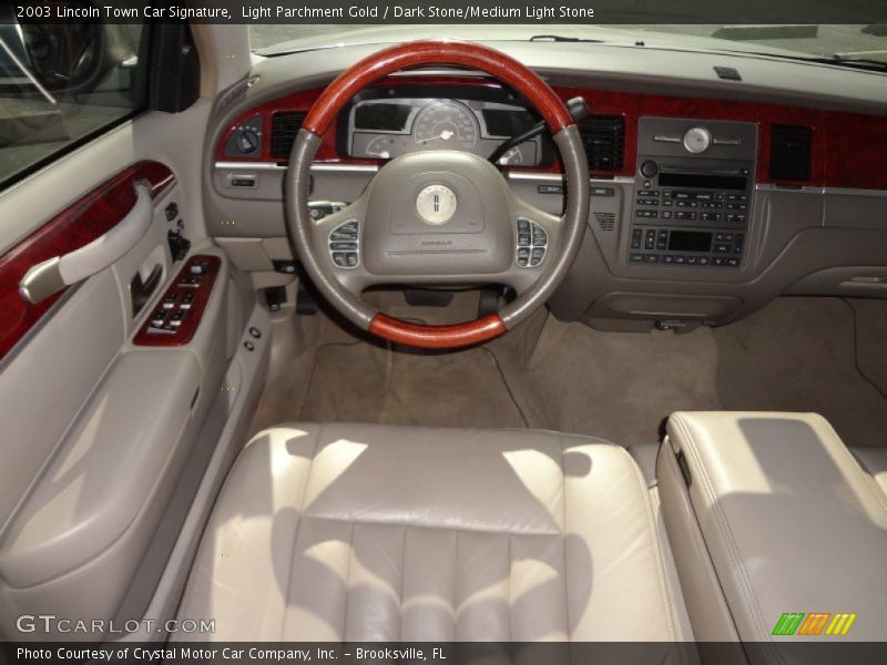 Light Parchment Gold / Dark Stone/Medium Light Stone 2003 Lincoln Town Car Signature