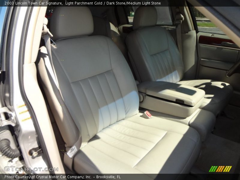 Light Parchment Gold / Dark Stone/Medium Light Stone 2003 Lincoln Town Car Signature