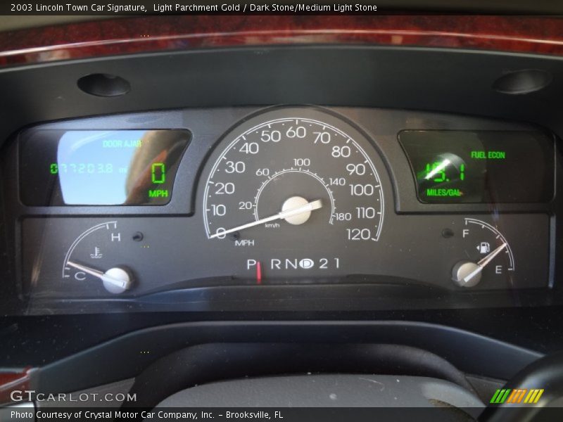 Light Parchment Gold / Dark Stone/Medium Light Stone 2003 Lincoln Town Car Signature