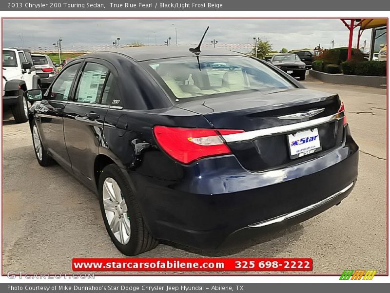 True Blue Pearl / Black/Light Frost Beige 2013 Chrysler 200 Touring Sedan