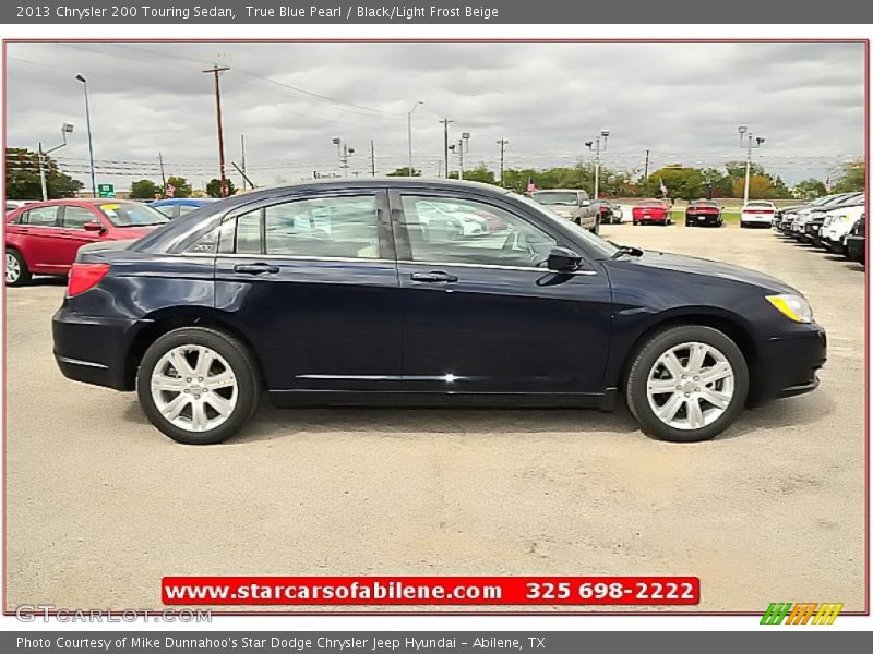 True Blue Pearl / Black/Light Frost Beige 2013 Chrysler 200 Touring Sedan