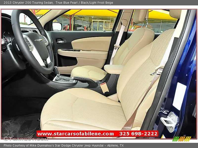 True Blue Pearl / Black/Light Frost Beige 2013 Chrysler 200 Touring Sedan
