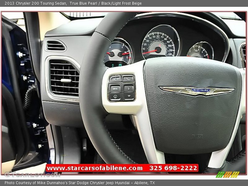 True Blue Pearl / Black/Light Frost Beige 2013 Chrysler 200 Touring Sedan