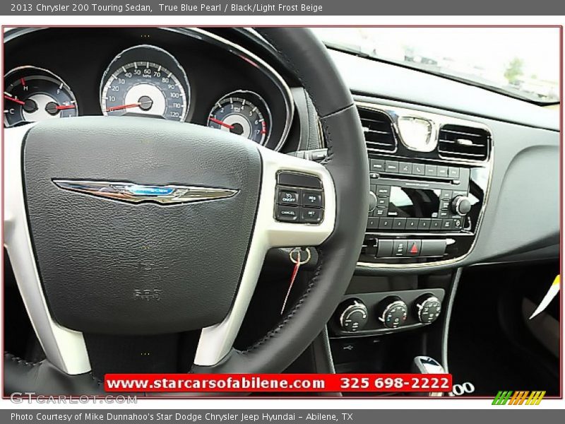 True Blue Pearl / Black/Light Frost Beige 2013 Chrysler 200 Touring Sedan