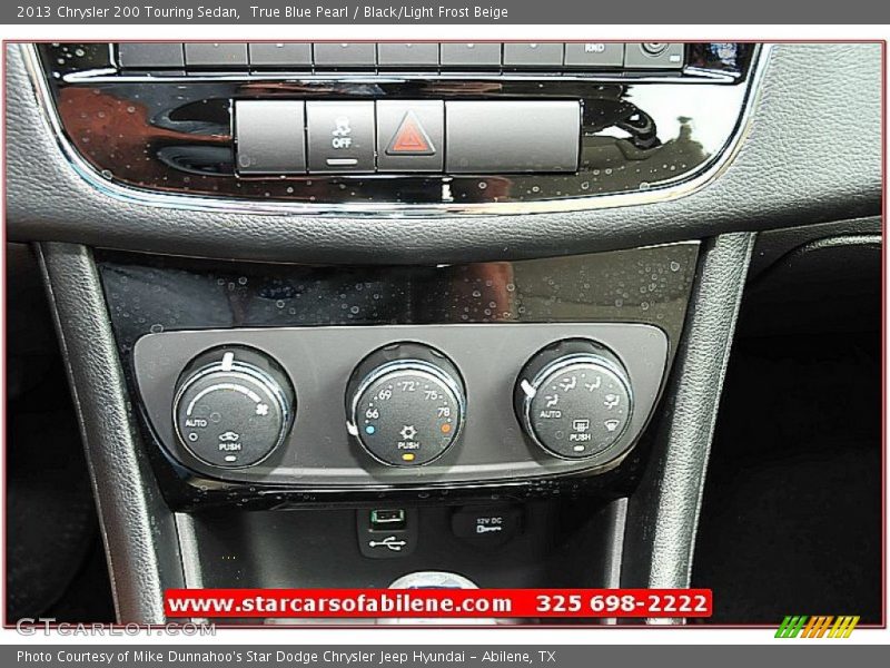 True Blue Pearl / Black/Light Frost Beige 2013 Chrysler 200 Touring Sedan
