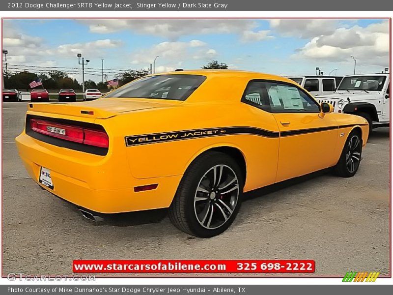 Stinger Yellow / Dark Slate Gray 2012 Dodge Challenger SRT8 Yellow Jacket
