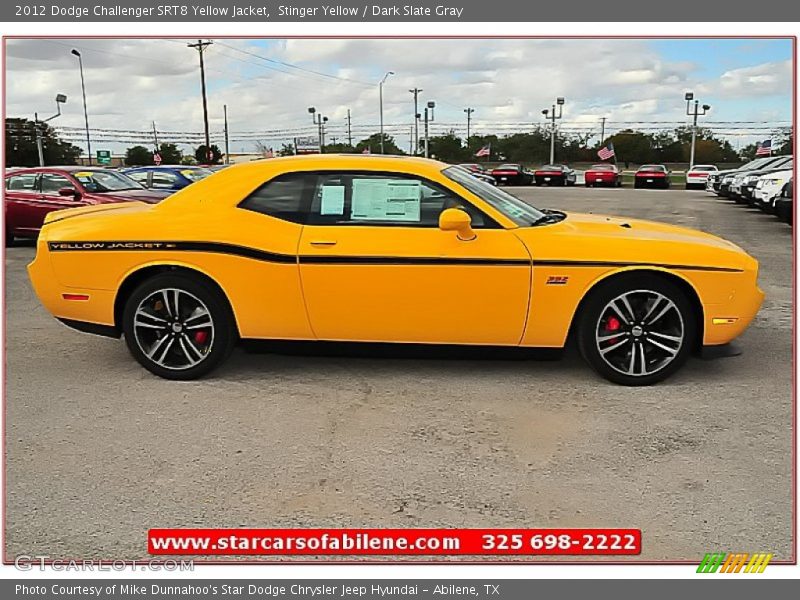 Stinger Yellow / Dark Slate Gray 2012 Dodge Challenger SRT8 Yellow Jacket