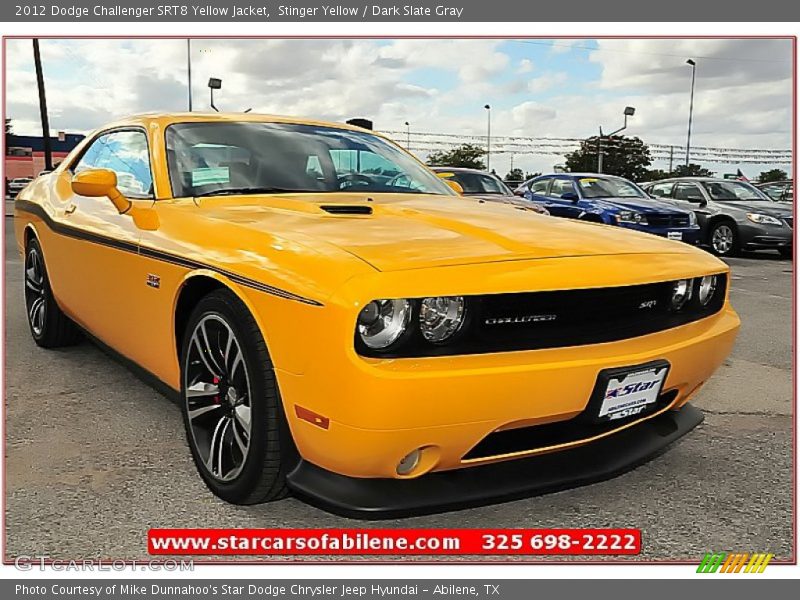 Stinger Yellow / Dark Slate Gray 2012 Dodge Challenger SRT8 Yellow Jacket