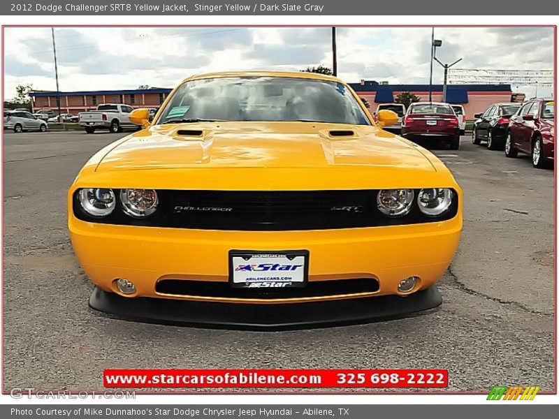 Stinger Yellow / Dark Slate Gray 2012 Dodge Challenger SRT8 Yellow Jacket