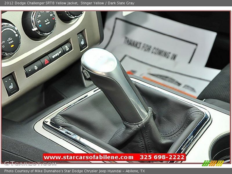 Stinger Yellow / Dark Slate Gray 2012 Dodge Challenger SRT8 Yellow Jacket