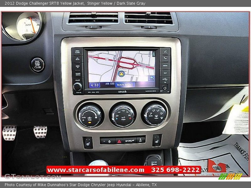 Stinger Yellow / Dark Slate Gray 2012 Dodge Challenger SRT8 Yellow Jacket