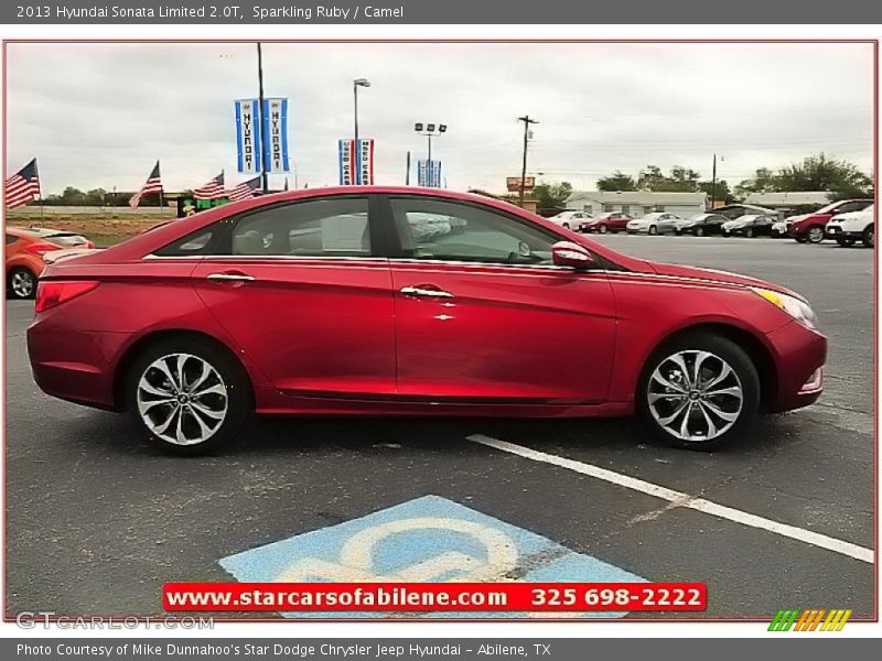 Sparkling Ruby / Camel 2013 Hyundai Sonata Limited 2.0T