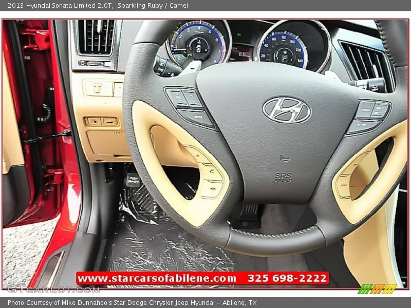 Sparkling Ruby / Camel 2013 Hyundai Sonata Limited 2.0T