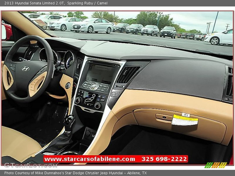 Sparkling Ruby / Camel 2013 Hyundai Sonata Limited 2.0T