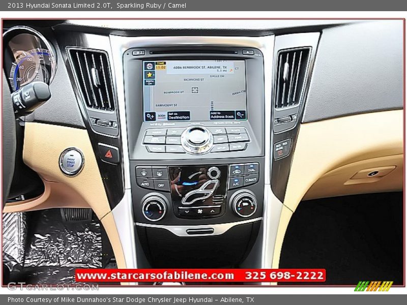Sparkling Ruby / Camel 2013 Hyundai Sonata Limited 2.0T