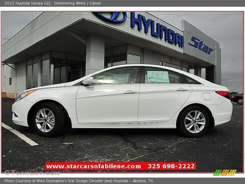 Shimmering White / Camel 2013 Hyundai Sonata GLS