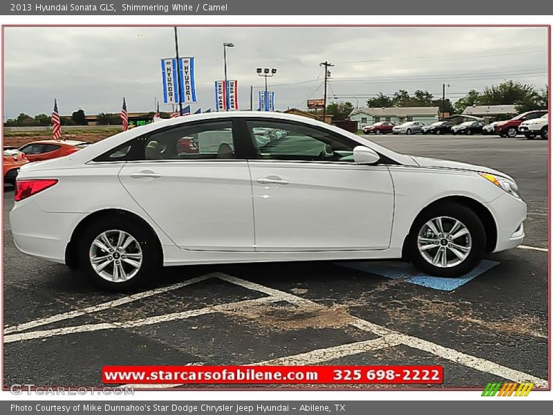 Shimmering White / Camel 2013 Hyundai Sonata GLS