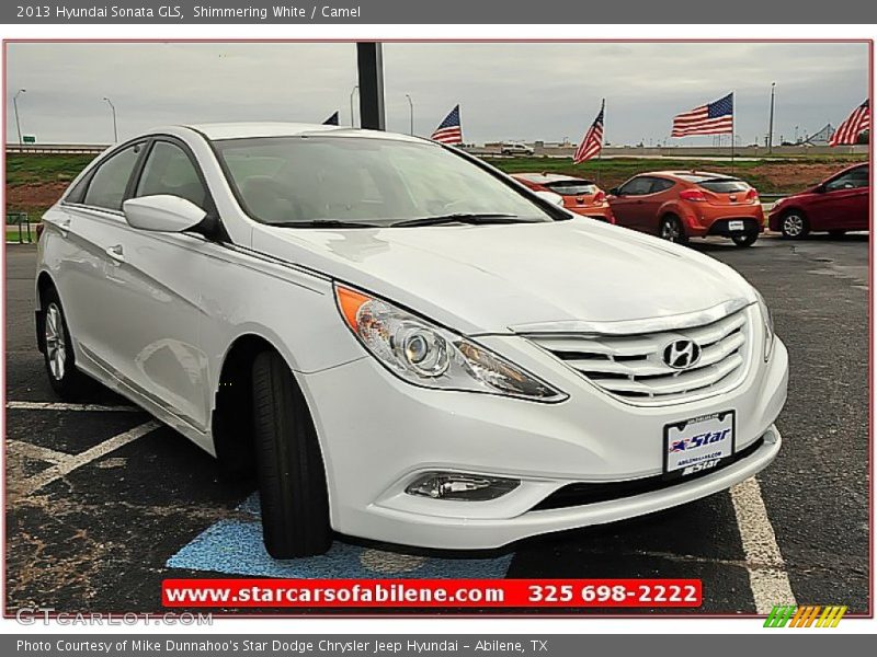 Shimmering White / Camel 2013 Hyundai Sonata GLS