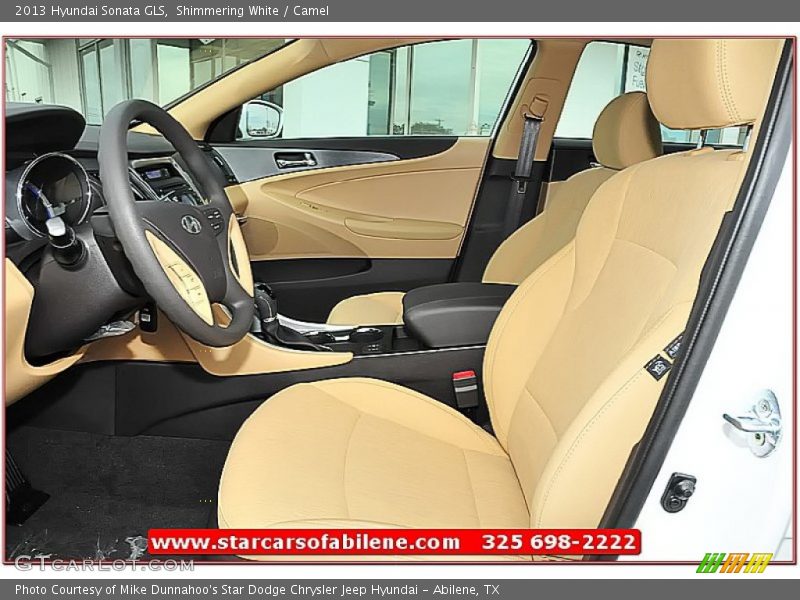 Shimmering White / Camel 2013 Hyundai Sonata GLS
