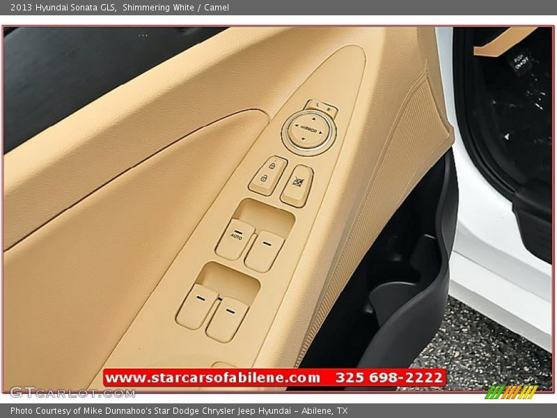 Shimmering White / Camel 2013 Hyundai Sonata GLS