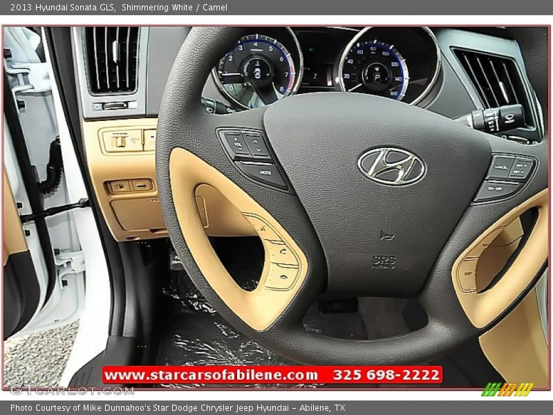 Shimmering White / Camel 2013 Hyundai Sonata GLS