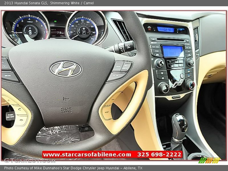 Shimmering White / Camel 2013 Hyundai Sonata GLS