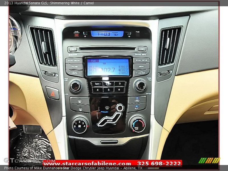 Shimmering White / Camel 2013 Hyundai Sonata GLS