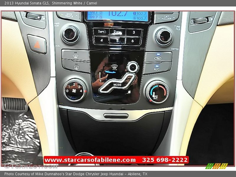 Shimmering White / Camel 2013 Hyundai Sonata GLS