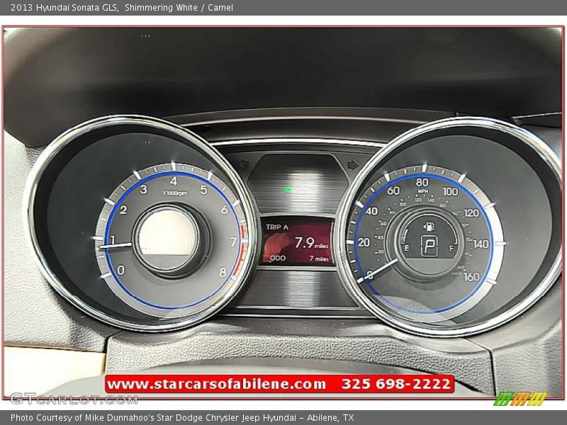 Shimmering White / Camel 2013 Hyundai Sonata GLS