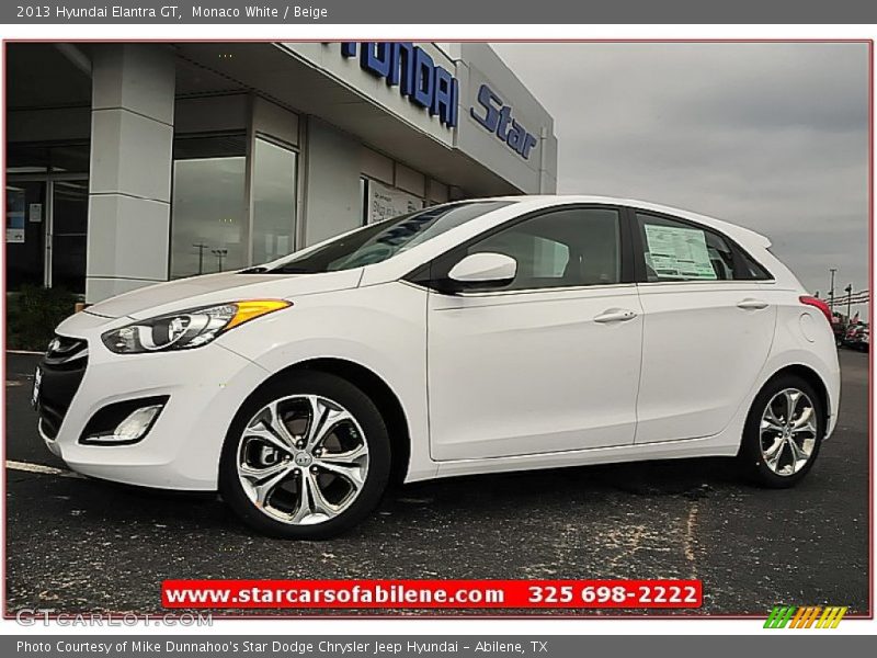 Monaco White / Beige 2013 Hyundai Elantra GT