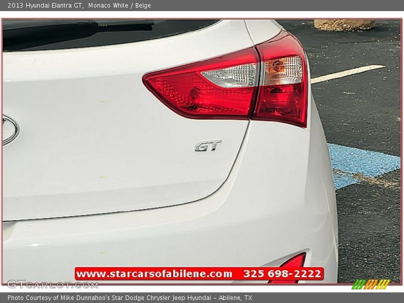 Monaco White / Beige 2013 Hyundai Elantra GT