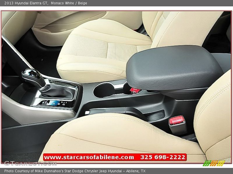 Monaco White / Beige 2013 Hyundai Elantra GT