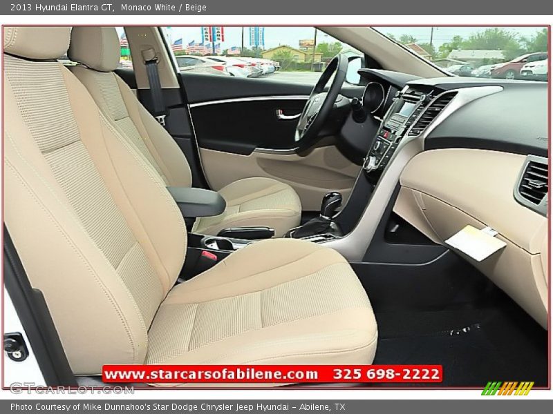 Monaco White / Beige 2013 Hyundai Elantra GT