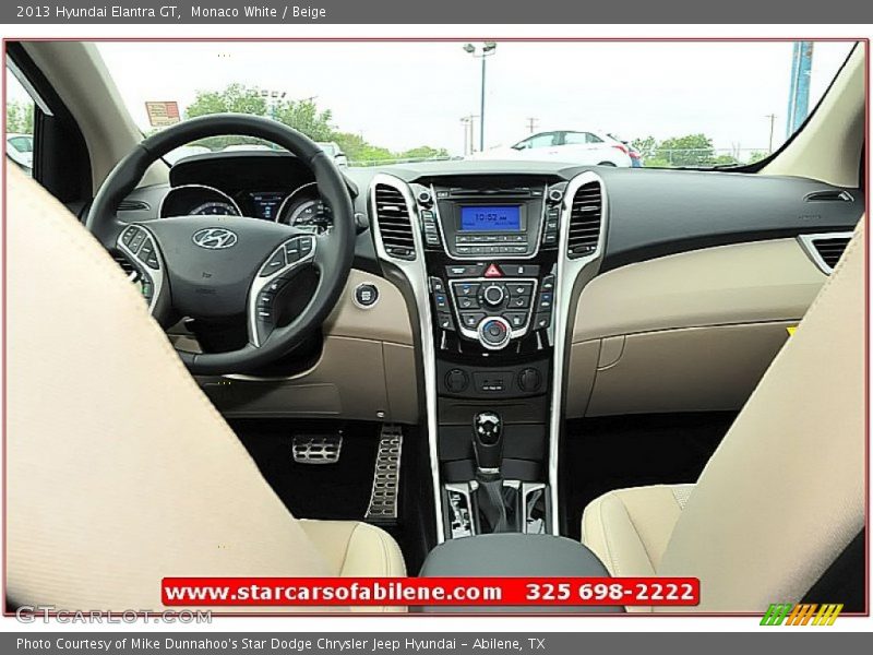 Monaco White / Beige 2013 Hyundai Elantra GT