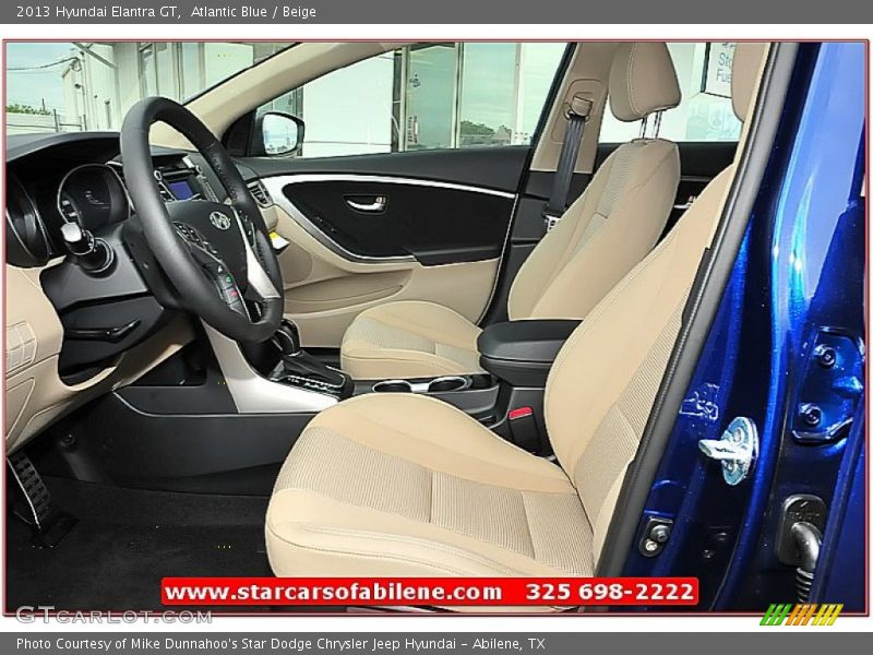 Atlantic Blue / Beige 2013 Hyundai Elantra GT