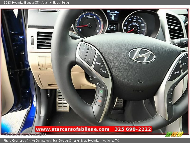 Atlantic Blue / Beige 2013 Hyundai Elantra GT