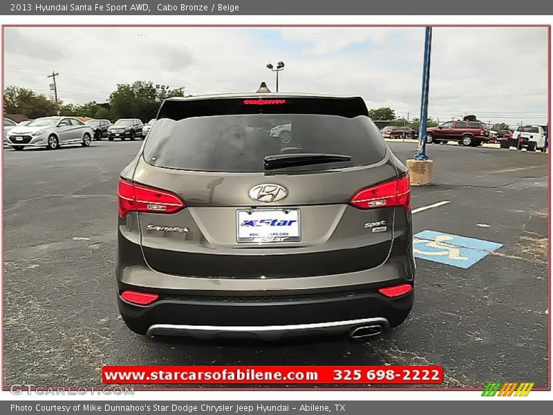 Cabo Bronze / Beige 2013 Hyundai Santa Fe Sport AWD