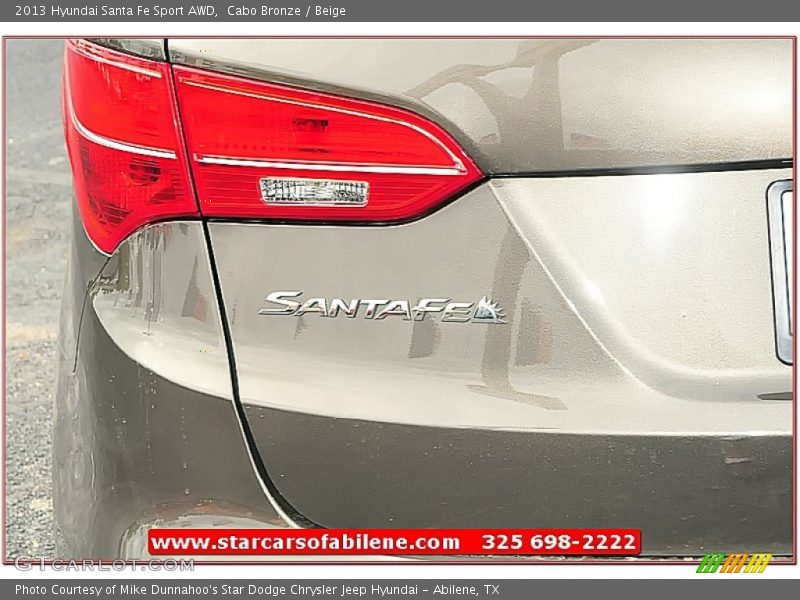 Cabo Bronze / Beige 2013 Hyundai Santa Fe Sport AWD