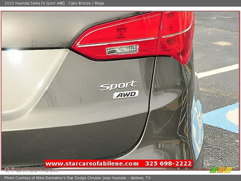 Cabo Bronze / Beige 2013 Hyundai Santa Fe Sport AWD
